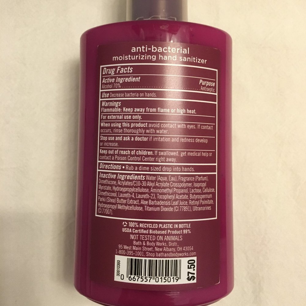 Bath & Body Works Blackberries & Basil Sanitizer - Picture 2 of 3